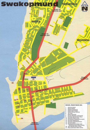 Mapa de Swakopmund